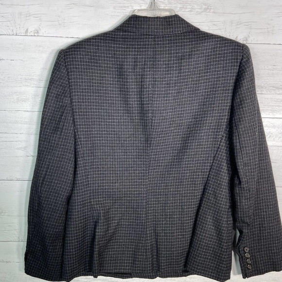 Vintage Lauren Ralph Lauren 100% Wool Black Check Blazer - Picture 3 of 5